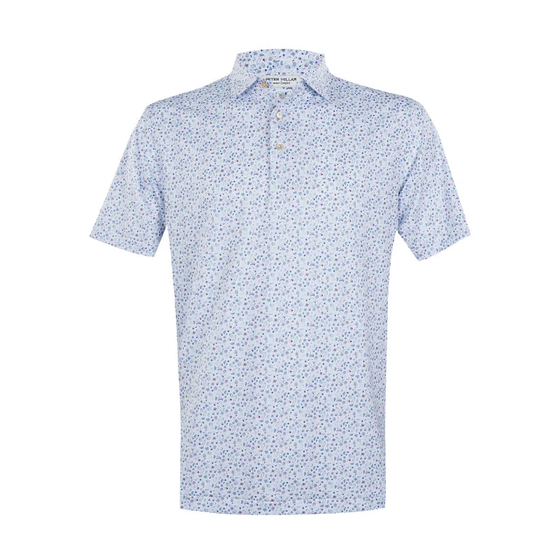 PETER MILLAR Oyster Roast Men's Performance Jersey Polo (White)