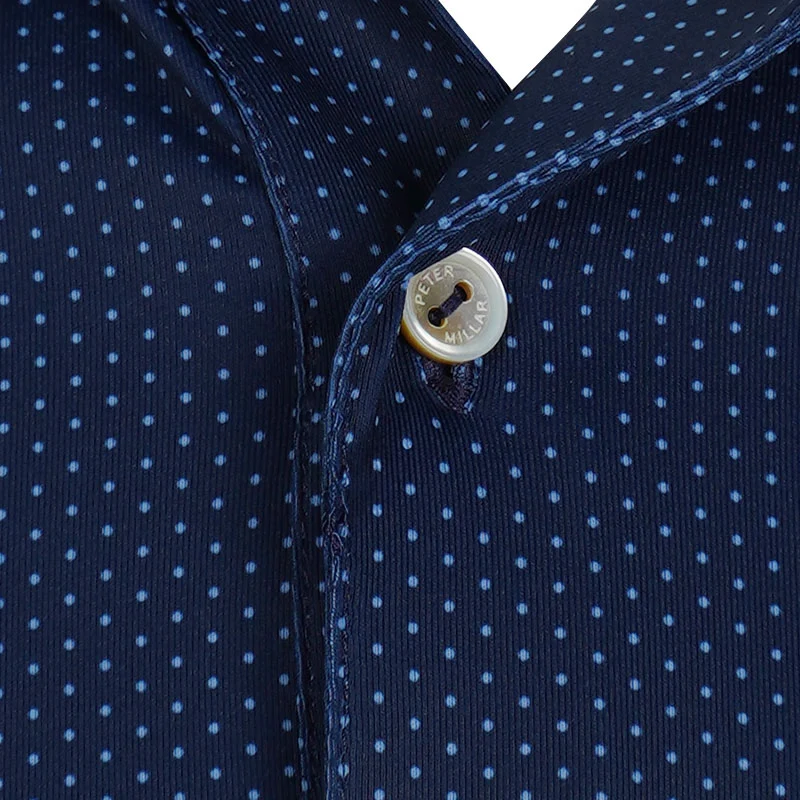 PETER MILLAR Fermata Men's Performance Jersey Polo (Navy) - Image 3
