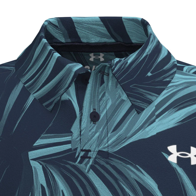 UNDER ARMOUR Matchplay Printed Boy's Polo (Navy/Blue) - Image 3
