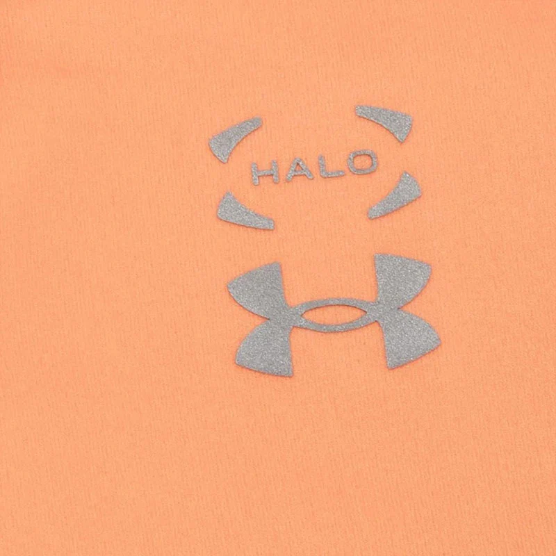 UNDER ARMOUR Halo Bonded Printed Men's Polo (Orange Block) - Image 4