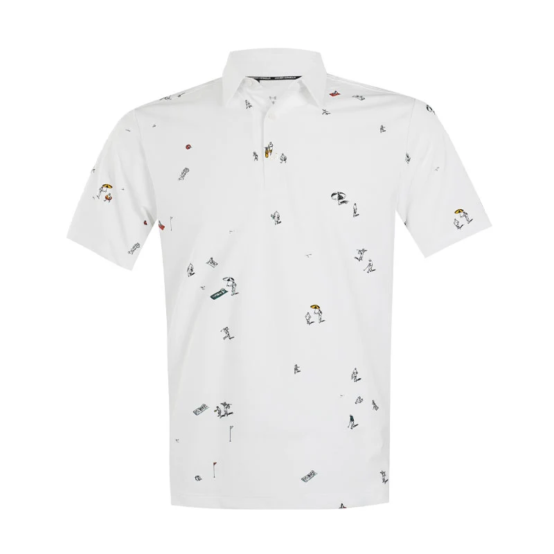 UNDER ARMOUR ArmourDry Printed Men's Polo (White/Green)