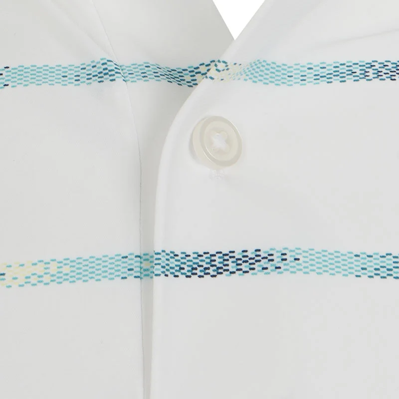 UNDER ARMOUR Drive Chill Printed Men's Polo (White/Blue) - Image 3