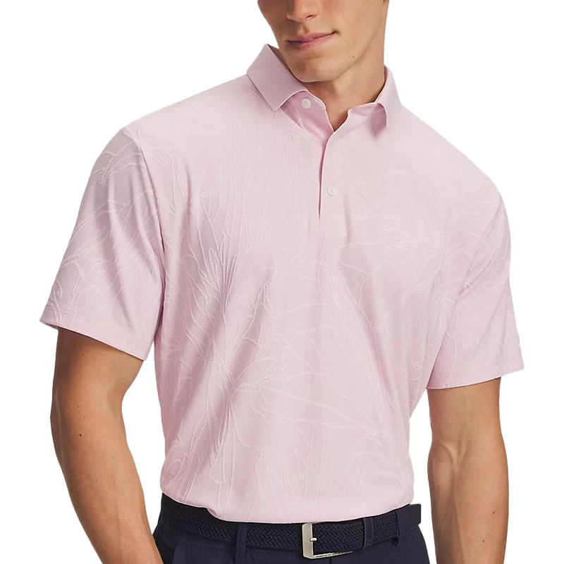 UNDER ARMOUR ArmourDry Jacquard Men's Polo (Prime Pink) - Image 3