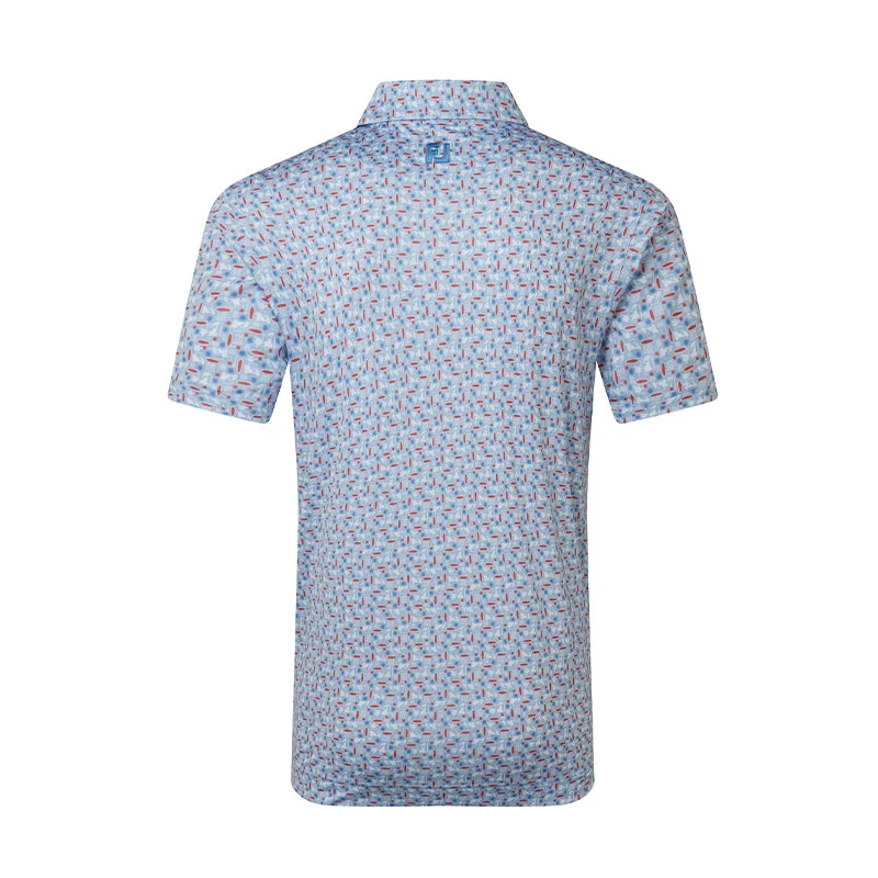 FOOTJOY Surfs Up Print Lisle Men's Polo (White) - Image 2