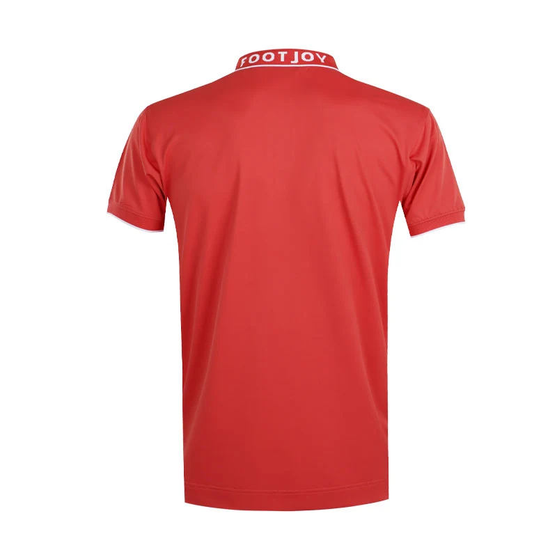 FOOTJOY Wordmark Pique Men's Polo (Red) - Image 2