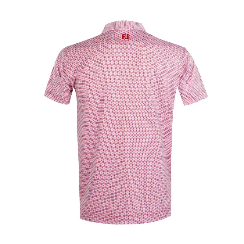 FOOTJOY Stellar Print Lisle Men's Polo (Red) - Image 2