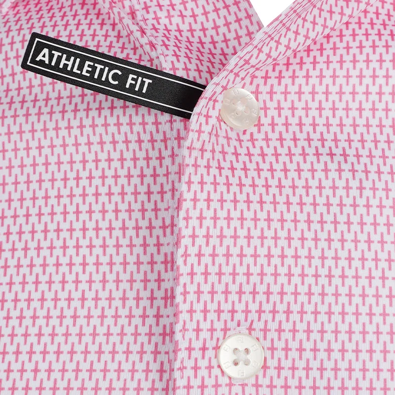 FOOTJOY Grip Print Lisle Men's Polo (White/Red) - Image 3