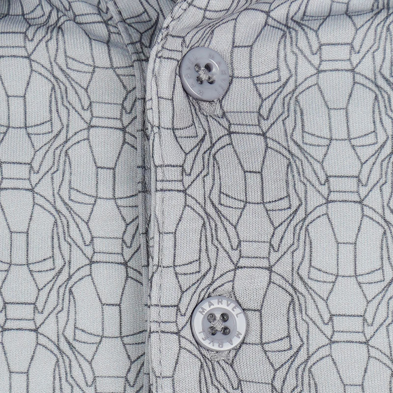 DISNEY Iron Man Full Print Men's Polo (Grey) - Image 3