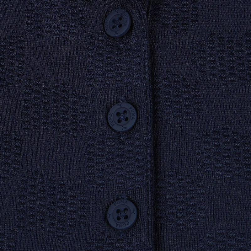 PUMA Check Jacquard Women's Sleeveless Polo (Deep Navy) - Image 3