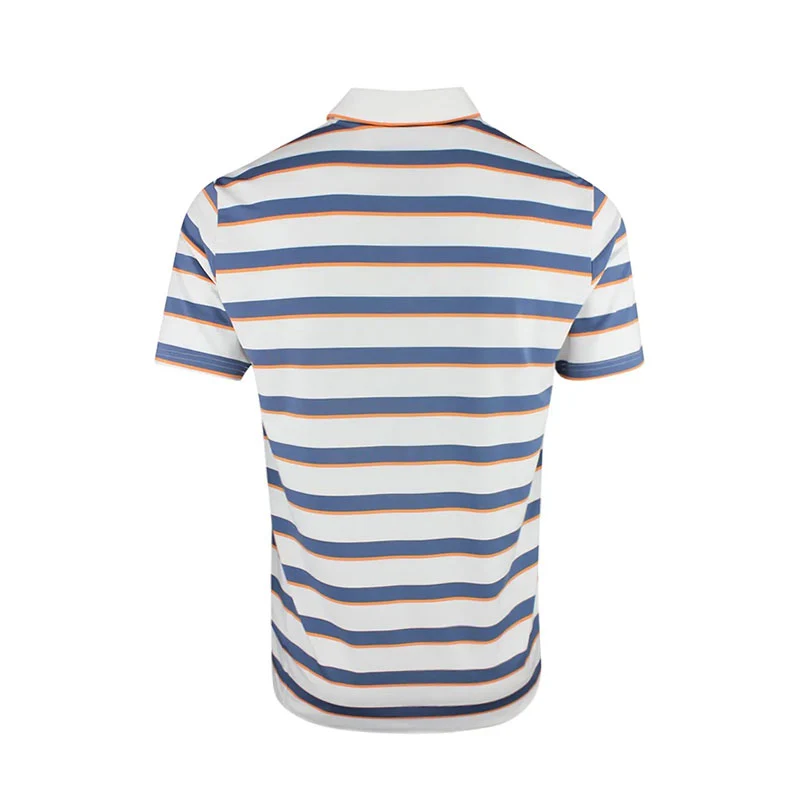 PUMA CLOUDSPUN Stripe Men's Polo (White/Indigo) - Image 2
