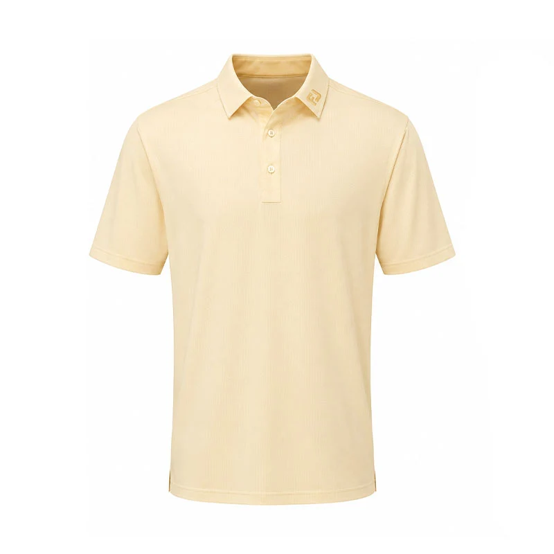 FOOTJOY Seersucker Print Lisle Men's Polo (Sunshine)