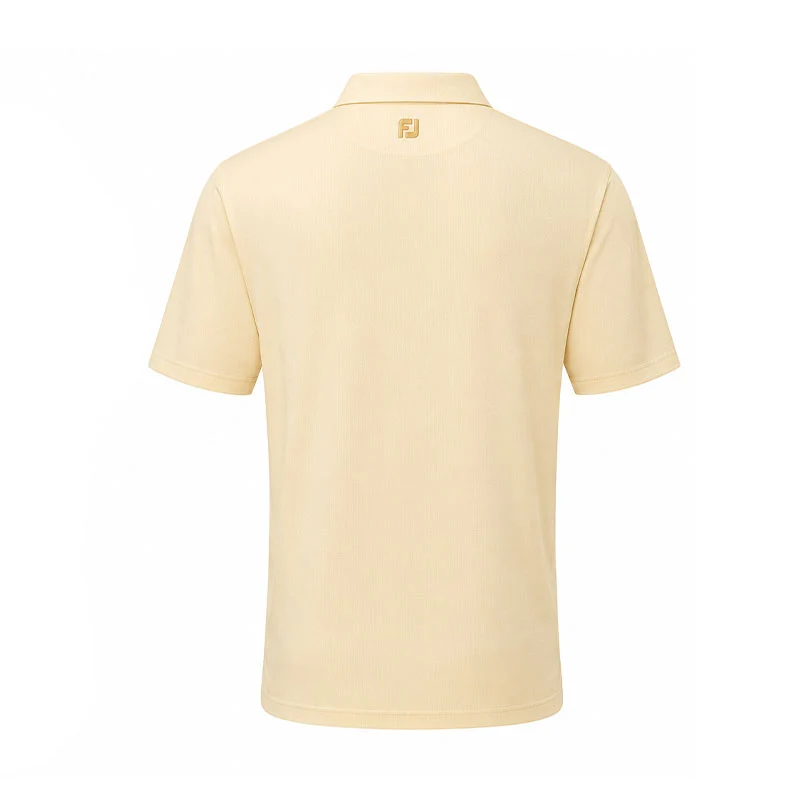 FOOTJOY Seersucker Print Lisle Men's Polo (Sunshine) - Image 2