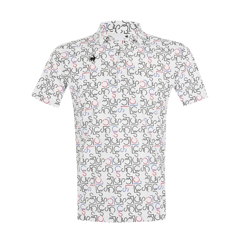 LE COQ SPORTIF GOLF Monogram Men's Polo (White)