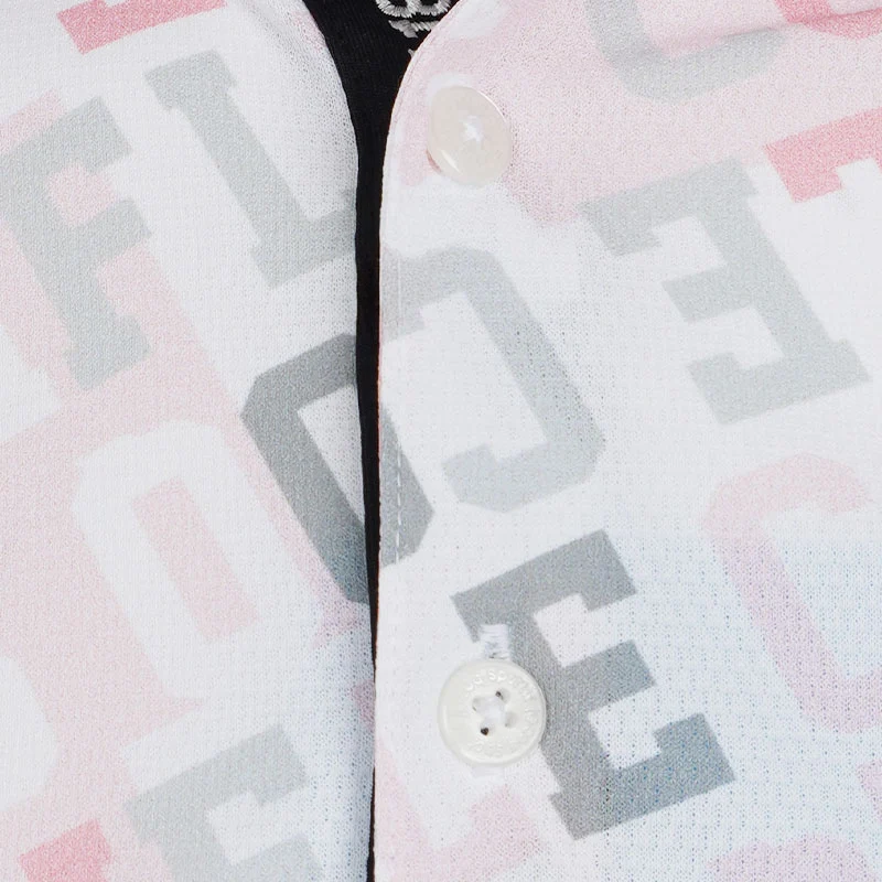 LE COQ SPORTIF GOLF Logo Pattern Men's Polo (Pink) - Image 3