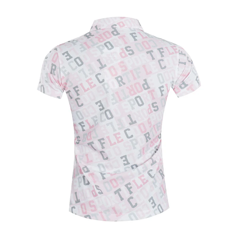 LE COQ SPORTIF GOLF Logo Pattern Women's Polo (Pink) - Image 2