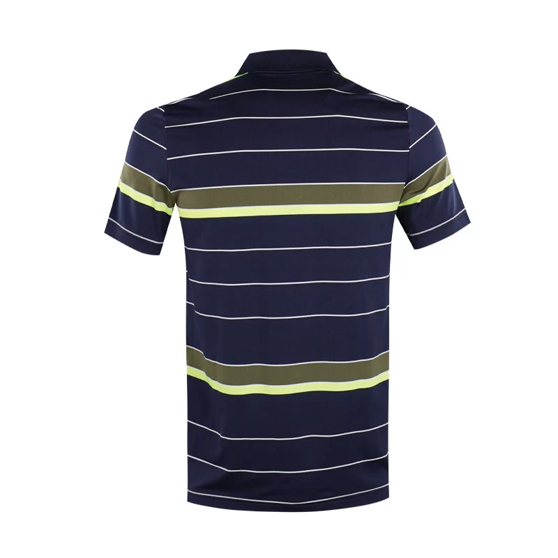 LACOSTE Striped Ultra Dry Stretch Men's Polo (Navy/Olive) - Image 2