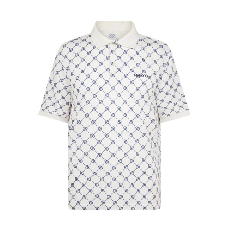 MANORS G.O.A.T Pique Monogram Men's Polo (Cream)