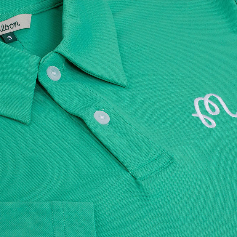 MALBON GOLF Fairway Men's Polo (Marine Green) - Image 3