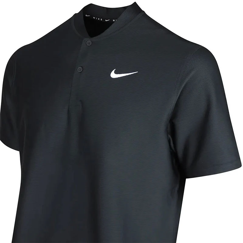 NIKE Dri-FIT Velocity Men's Polo (Black/White) - Image 4