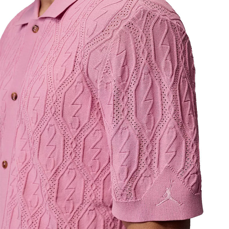NIKE Jordan Sport Button-Down Men's Polo (Pink) - Image 4