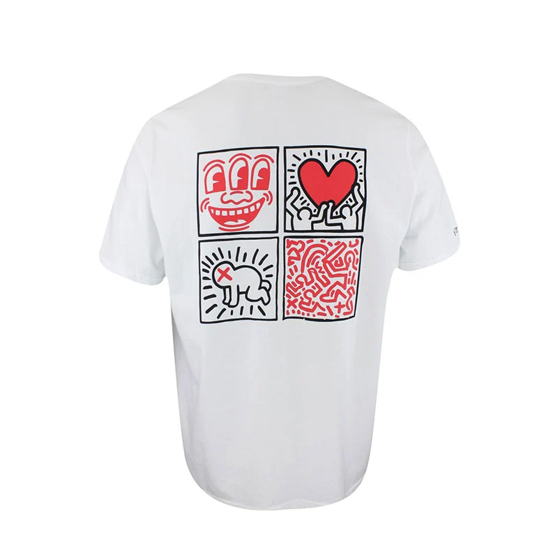 MALBON GOLF x Keith Haring Pocket Men's T-Shirt (White) - Image 2