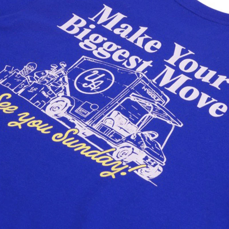 UNDER ARMOUR Heavyweight Moving Day Illustration Men's Polo (Royal) - Image 3
