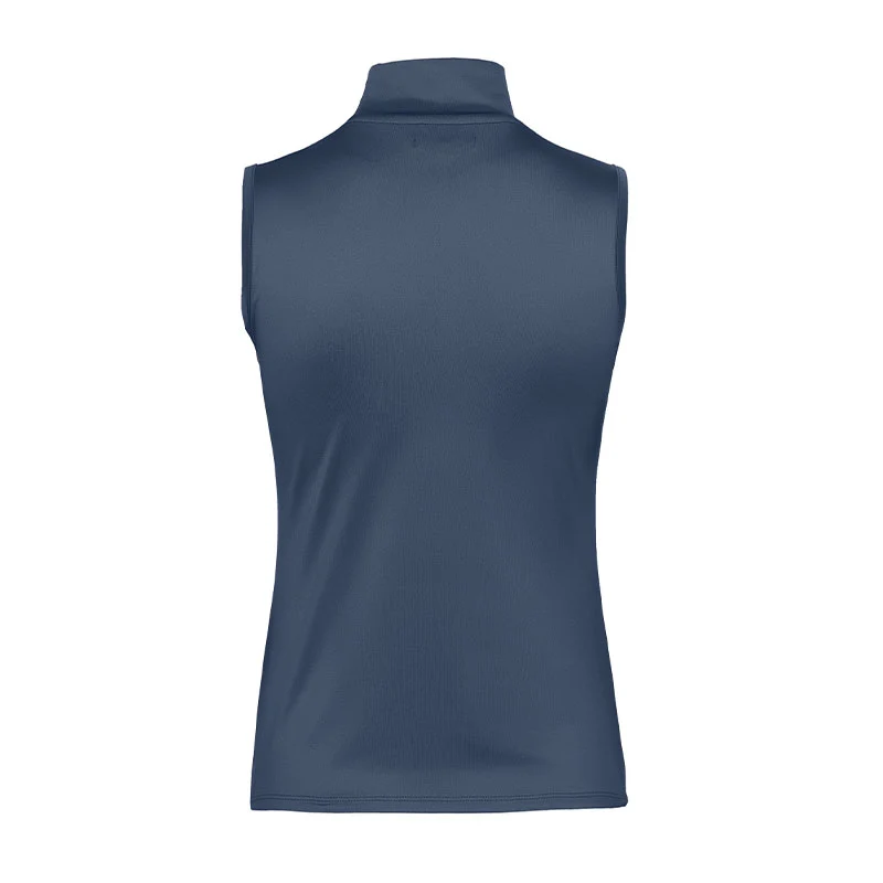 MALBON GOLF Matchpoint Women's Sleeveless Mock Shirt (Navy) - Image 2