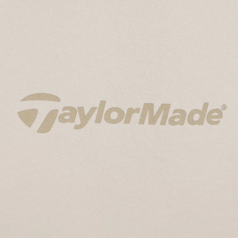 TAYLORMADE Circle Logo Men's Mock Shirt (Beige) - Image 4