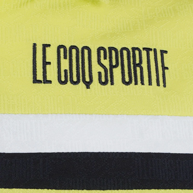 LE COQ SPORTIF GOLF Petite Men's Jacquard Polo (Lime) - Image 4