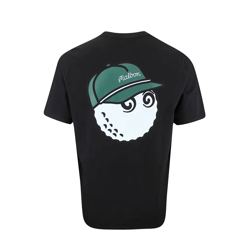 MALBON GOLF Bermuda Baldwin Men's T-Shirt (Black) - Image 2
