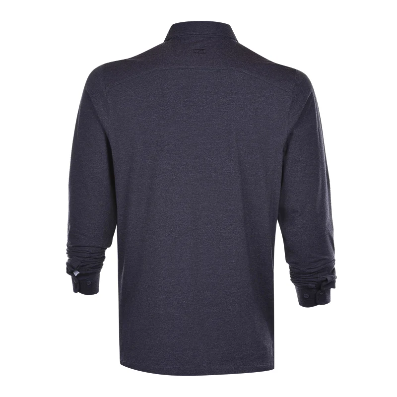 CUTTER & BUCK Advantage Jersey Men's Longsleeve Polo (Black Heather) - Image 2