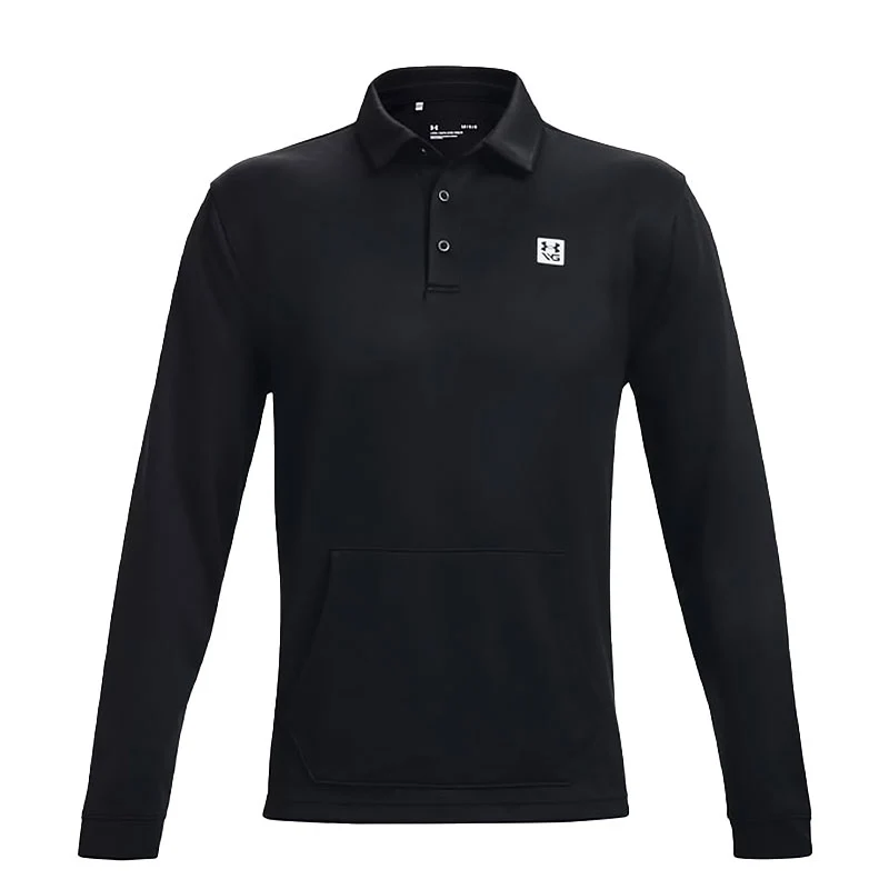 UNDER ARMOUR Decode The Game Men's Long Sleeve Polo (Black)