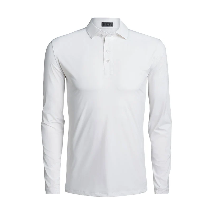 GFORE Ice Nylon Men's Long Sleeve Polo (Snow)