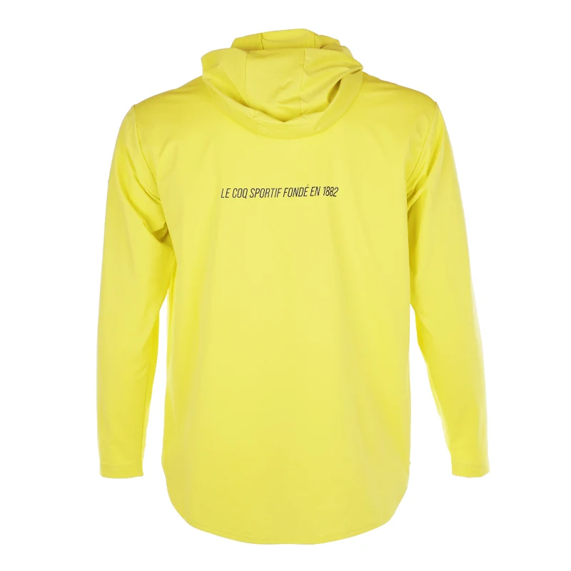 LE COQ SPORTIF GOLF Men's Long Sleeve Shirt with Hoodie (Lime) - Image 2