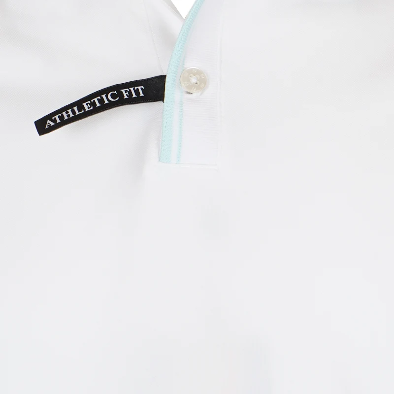 FOOTJOY Lightweight Pique Men's Long Sleeve Polo (White) - Image 3