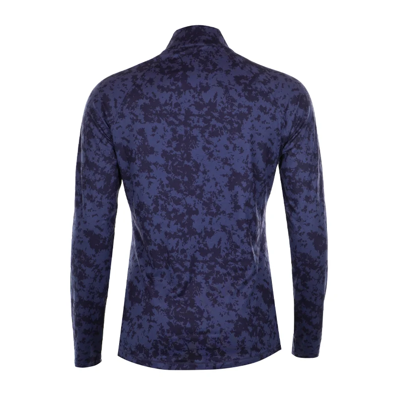 CALVIN KLEIN Canvas Printed 1/2 Zip Women's Long Sleeve Polo (Navy) - Image 2