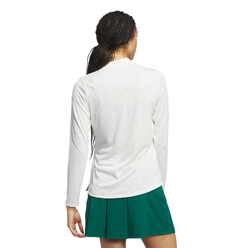 ADIDAS Ultimate365 Tour HEAT.RDY Women's Long Sleeve Mock (White) - Image 2