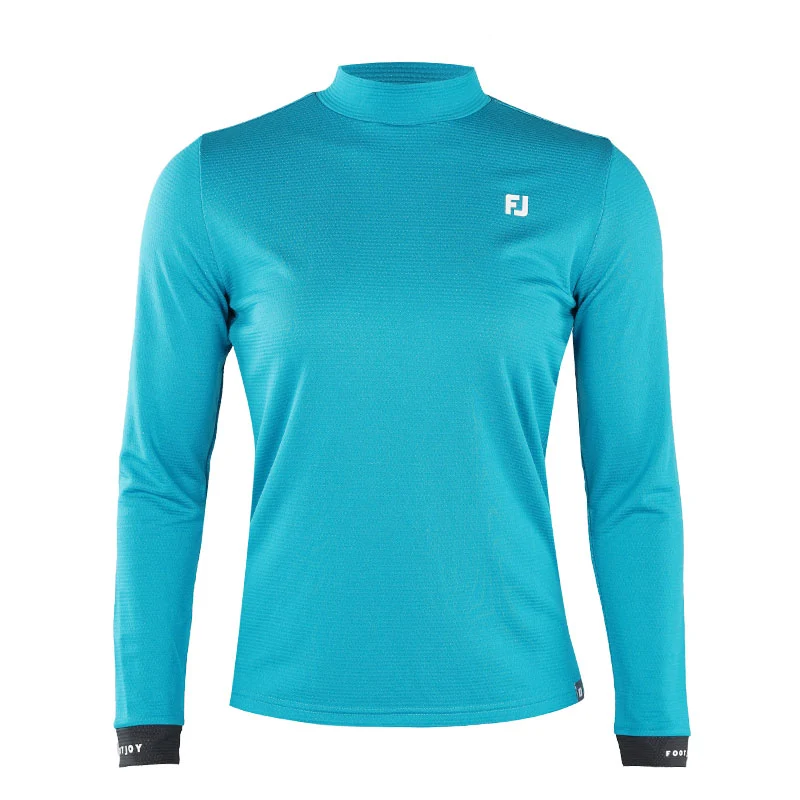 FOOTJOY Japan Solid Women's Long Sleeve Mock Shirt (Blue) - Image 2
