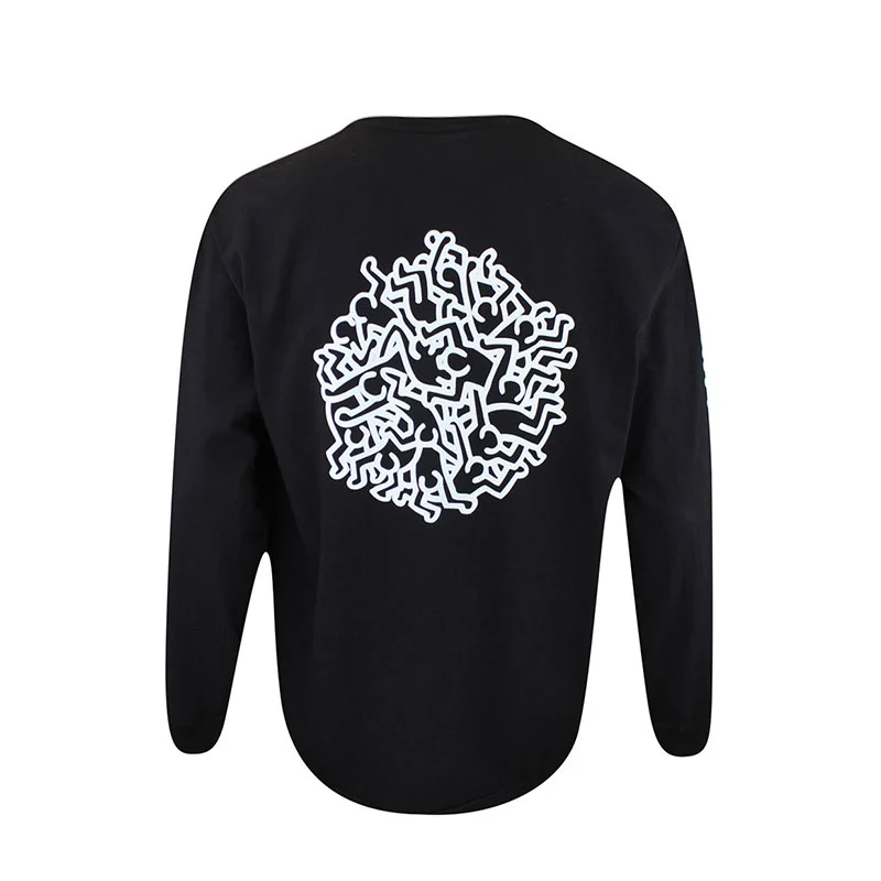 MALBON GOLF x Keith Haring Men's Long Sleeve T-Shirt (Black) - Image 2