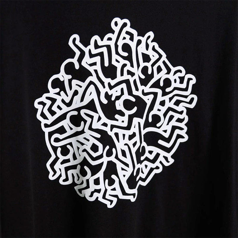 MALBON GOLF x Keith Haring Men's Long Sleeve T-Shirt (Black) - Image 4