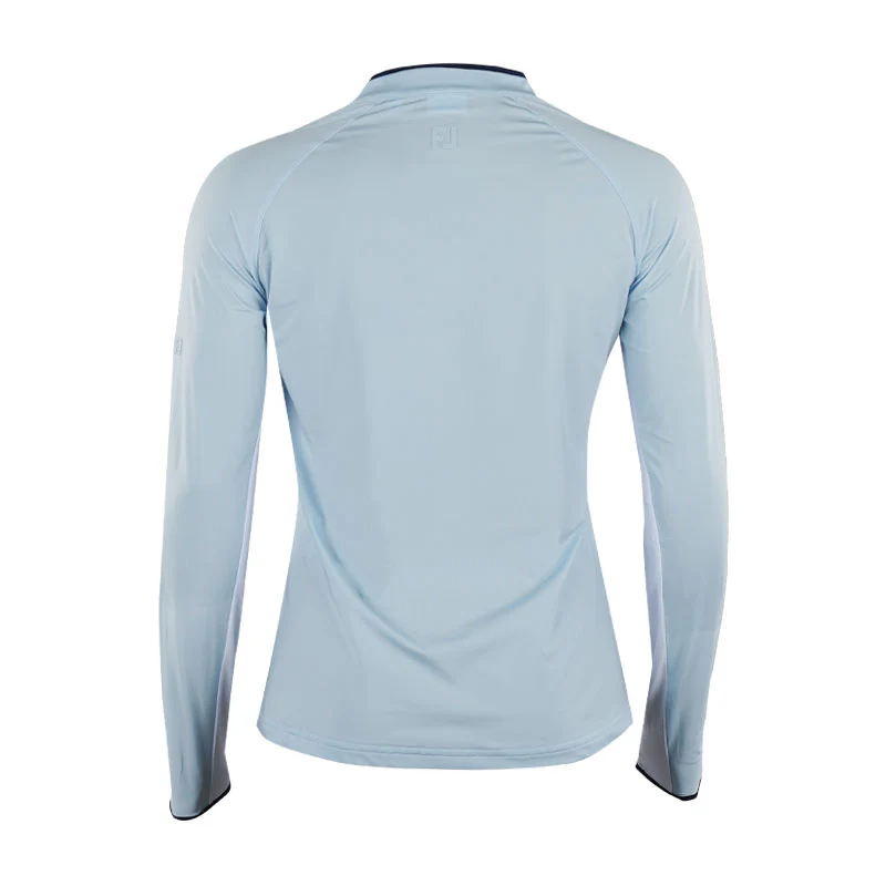 FOOTJOY Women's 1/4 Zip Long Sleeve Sun Protection Shirt (Blue) - Image 2