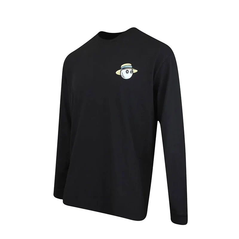 MALBON GOLF Marina Men's Long Sleeve T-Shirt (Black) - Image 3
