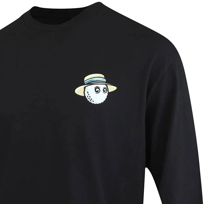 MALBON GOLF Marina Men's Long Sleeve T-Shirt (Black) - Image 4