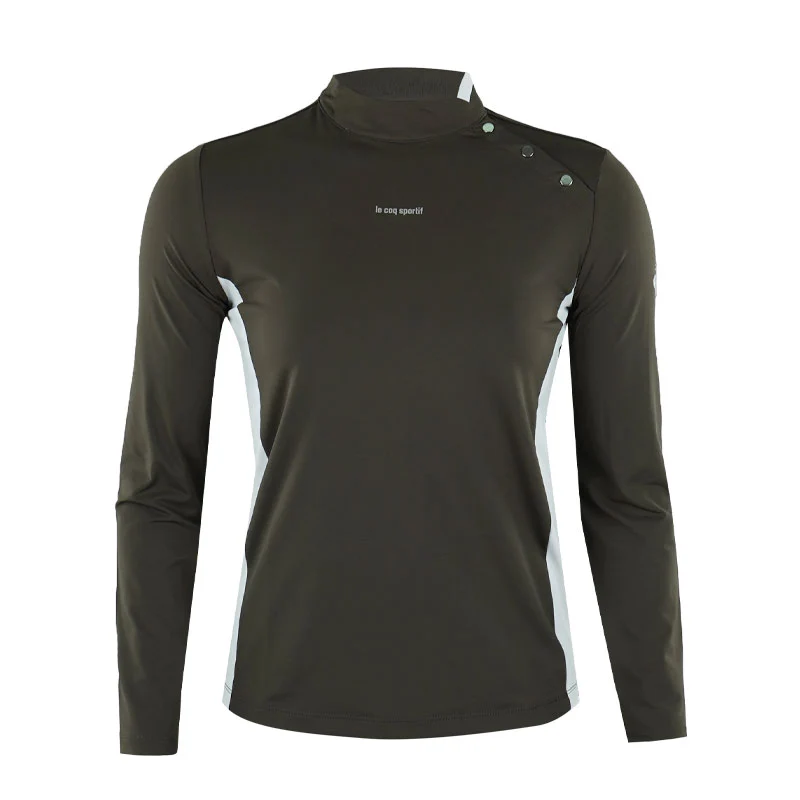 LE COQ SPORTIF GOLF Rijoume Women's Long Sleeve Mock Shirt (Grey)