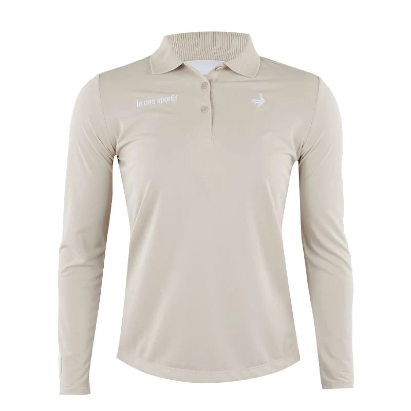 LE COQ SPORTIF GOLF Women's Long Sleeve Polo (Beige)