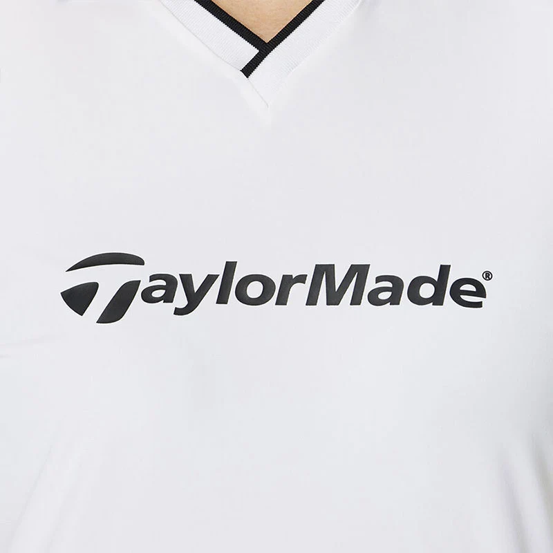 TAYLORMADE Skipper Women's Long-Sleeve Polo (White) - Image 3