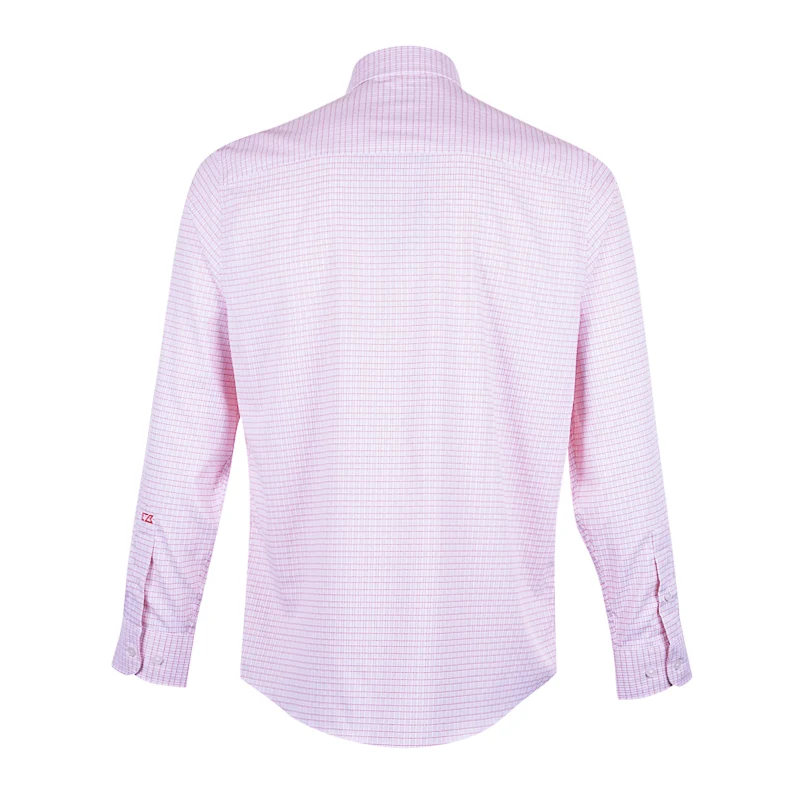 CUTTER & BUCK Versatech Tattersall Men's Longsleeve Shirt (Red) - Image 2