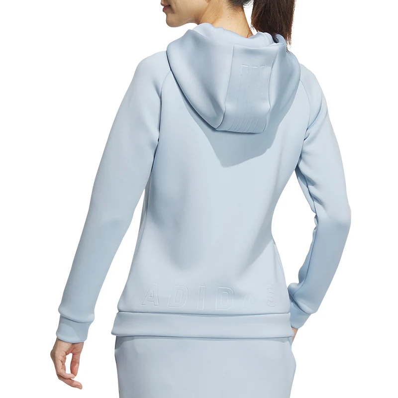 ADIDAS 3D Deboss Knit Women's Hoodie (Blue) - Image 2