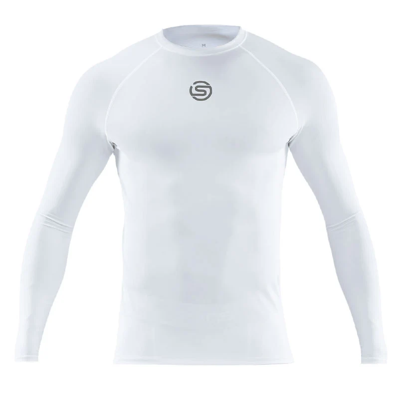 SKINS Series-1 Compression Men's Inner Long Sleeve Shirt (White)