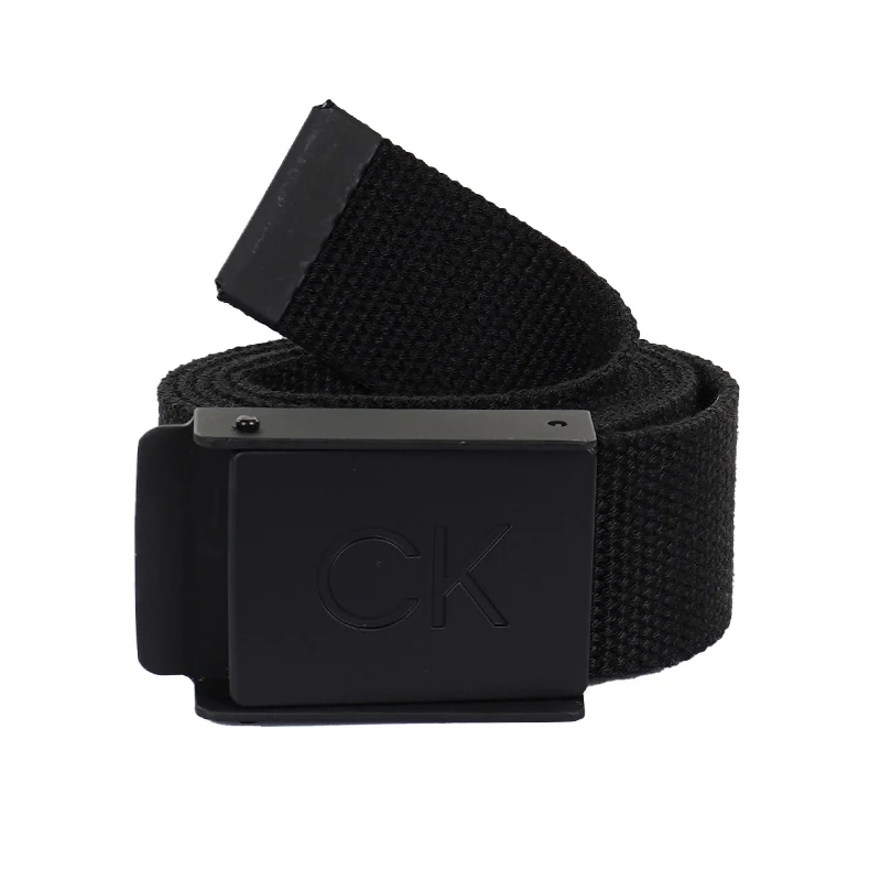 CALVIN KLEIN Men's Webbing Belt (Black)